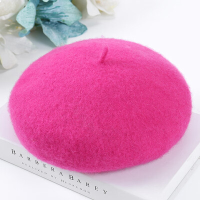 

Hat Lady Autumn&Winter Wool Beret Korean Edition Japanese Student Painter Hat British Pumpkin Bud Cap