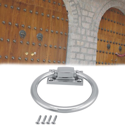 

111x56x38MM Shiny Silver Drop Pull Ring Wooden Door Knocker Chair Pulls Handle Silver Ring Pulls Handle Ring
