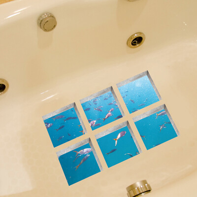 

〖Follure〗6pcsNew Bath Tub Shower Stickers PVC Decals Applique Anti Skid Mural Home Decor