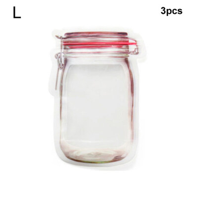 

34Pcs Mason Bottle Shape Cookie Nut Freezer Self-adhesive Bag Storage Container