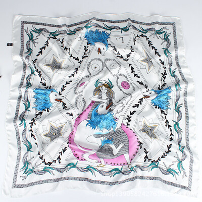 

New scarf female Korean version of the small square scarf spring&autumn tide hair band female small fresh Korean professional silk scarf decorative scarf
