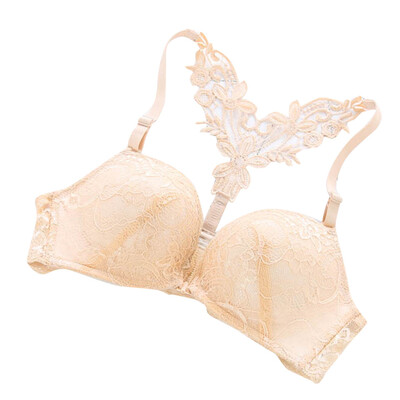 

Toponeto Women Front Buckle Non-steel Bra Sexy Collection Lace Adjustable Underwear