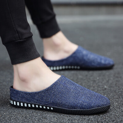 

2019 new summer lazy slippers beach hole Korean version of the trend of fashion personality sandals Baotou half drag sandals