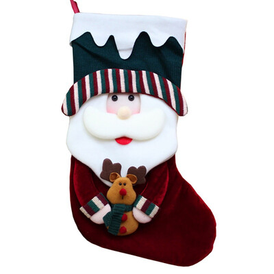

Household Decoration Christmas Stockings Cute Candy Gift Bag Portable Snowman Santa Claus Decoration Christmas Decoration