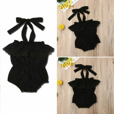 

US Summer Newborns Baby Girls Lace Sling Romper Bodysuit Sunsuit Outfits Clothes