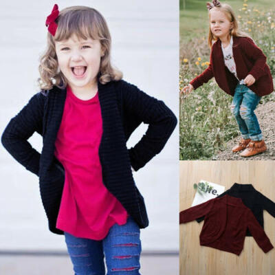 

Warm Newborn Kids Baby Girl Long Sleeve Top Outwear Knit Sweater Cardigan Jacket
