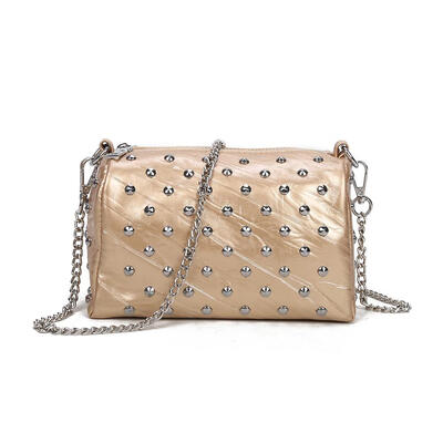 

Rivet Candy Color Shoulder Handbags PU Leather Women Chain Crossbody Bags