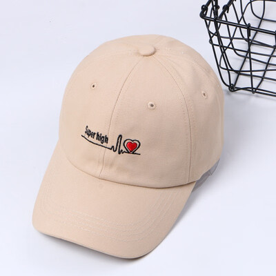 

Korean version of INS style duck tongue hat Street retro cornice hat men&women leisure embroidery love couple sunscreen hat