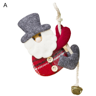 

Lovely Cloth Santa Claus Doll Jingle Bell Christmas Tree Hanging Ornament Decor