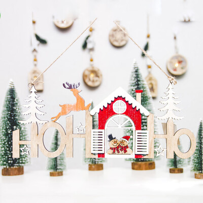 

Tailored Christmas Snowman Wood Plate Hollow Door Hanging Wooden Pendant Xmas Decor A