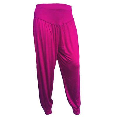 

Womens Loose Solid Yoga Pants High Waist Dance Leggings Hippy Harem Trousers