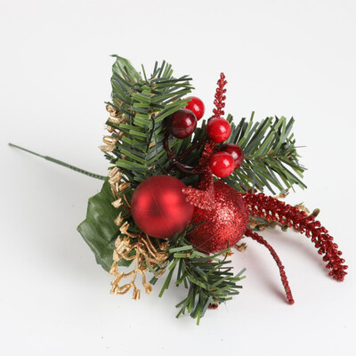 

Christmas Flowers Ornament Artificial Pine Stems Fake Pine Cone Flower Arrangements Wreath Holiday Home Winter Decor