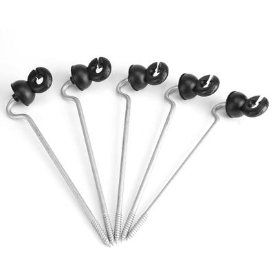 

50Pcs Black Field Guardian Wood Post Screw-In Fencing Ring Insulator Offset Timber Post Screw In Insulators