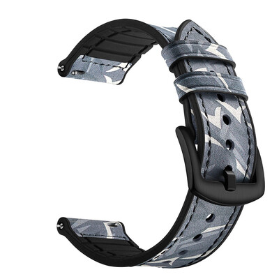

〖Follure〗Leather Silcone Lines Watch Wrist Strap Band For Samsung Watch active 20mm