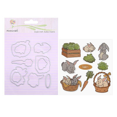 

Metal Cutting Dies Stencil Scrapbooking Rabbit Stamp Embossing Paper Cards