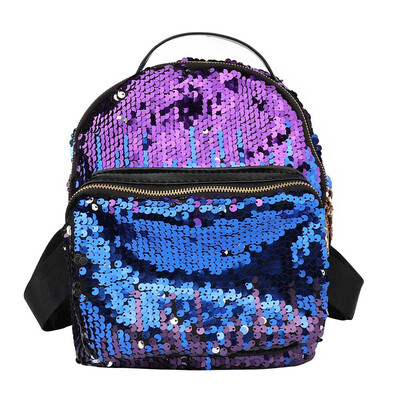 

Tailored Women Bag Sequins Backpack Girls Small Travel Princess Bling Backpacks