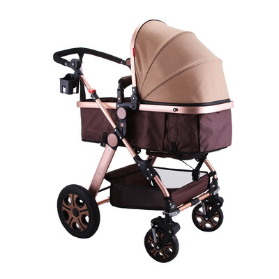 

VEVOR Luxury Stroller Foldable Pushchair Pram High View Carriage Infant Stroller