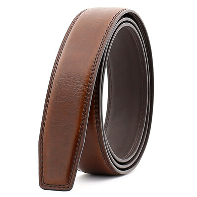 

Mens belt automatic buckle belt body leather headless mens belt belt without lead LY122