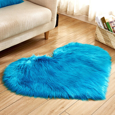 

Siaonvr Wool Imitation Sheepskin Rugs Faux Fur Non Slip Bedroom Shaggy Carpet Mats