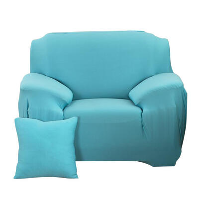 

Fashion Slipcover Stretchable Pure Color Sofa Cushion Cover Sky Blue