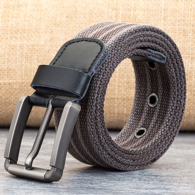 

Fashion Unisex belt High Quality weaving Washed Canvas Insert buckle Men belt sports Men&Women Multifunction casual belt