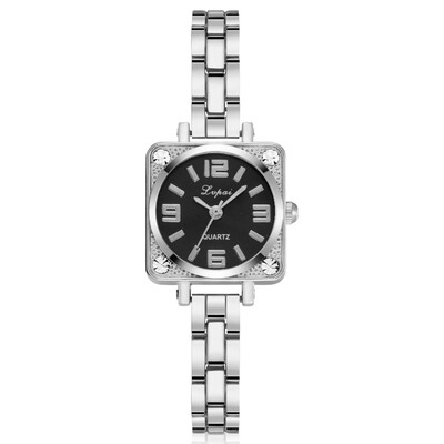 

Explosion models wholesale lvpai brand square surrounded by diamond dial quartz watch personality female alloy bracelet watch