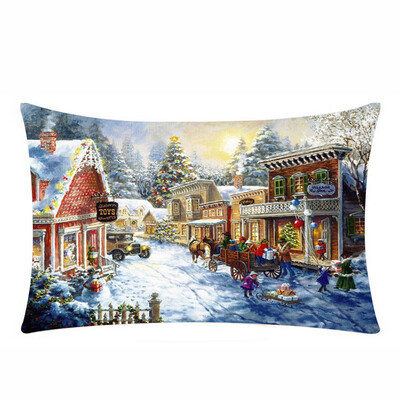 

〖Follure〗Merry Christmas Rectangle Cushion Cover Throw Pillow Case Pillowcase