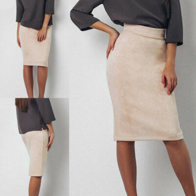 

UK Autumn&Winter Women Solid Color High Waist Tight Bottom Dress Wrap Skirts