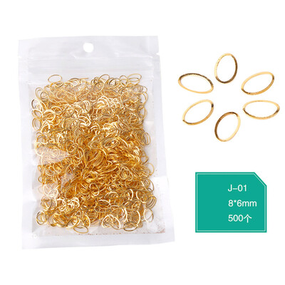 

Toponeto 500PCS Gold Silver Hollow Metal Rivet Nail Art Studs Rhinestones Decal Tips