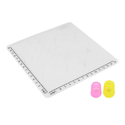 

3D Printing Pen Design Mat Soft Silicone Copy Templates with Basic Shapes Extra Two Silicone Finger Caps Great 3D Pen Drawing Tool