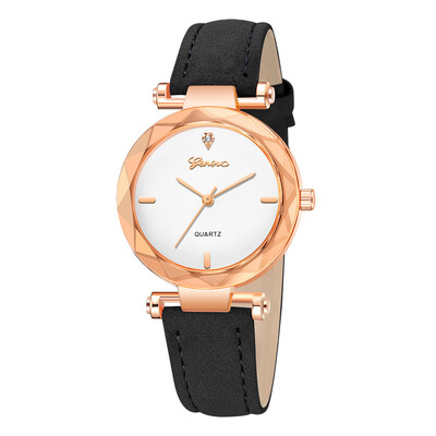 

High Quality Women Watches Geneva Irregular Dial Ladies Quartz Wristwatch Casual Leather Strap Clock Gift Relogio Feminino