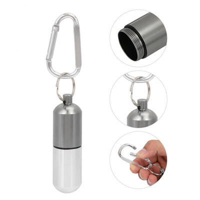 

Greensen Aluminum Alloy Keychain Waterproof Seal Mini Pill Bottle for Outdoor Traveling