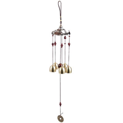 

Outdoor Living Yard Garden 5 Bells Copper Decor Wind Chimes