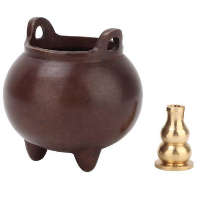 

Greensen Two-Ear Incense Burner Household Size Indoor Three-Foot Antique Incense Burner