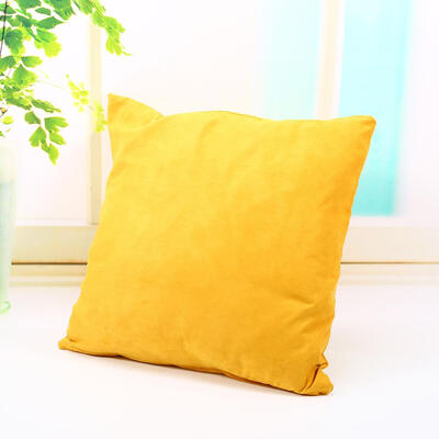 

Solid Color Cotton Canvas Cushion Cover Home Decor Throw Pillow Case Lounge Yellow Sofa Cushion Cover Pillow Cover