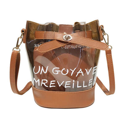 

PVC Bucket Messenger Transparent Shoulder Bags Women Crossbody Handbags