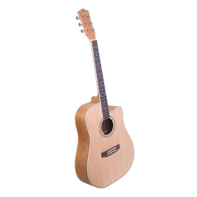 

Glarry 41in Spruce Front Cutaway Manchurian Ash Back Folk Guitar w Bag Board Wrench Tool Burlywood