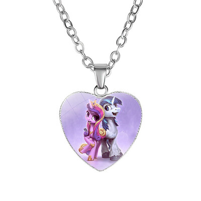 

Unicorn Necklace Pegasus Heart Shape Charm Alloy Pendant for Girls Women Birthday Party Gifts