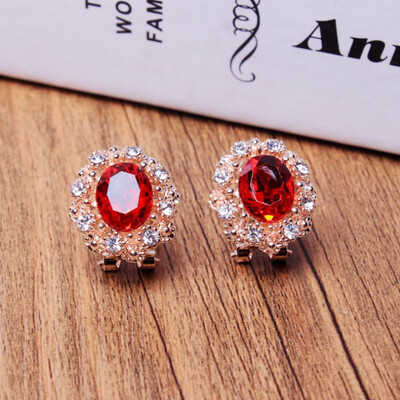 

1pair New Design New hot Fashion Popular Luxury Crystal Zircon Stud Earrings Elegant earrings jewelry for women jewelry earring