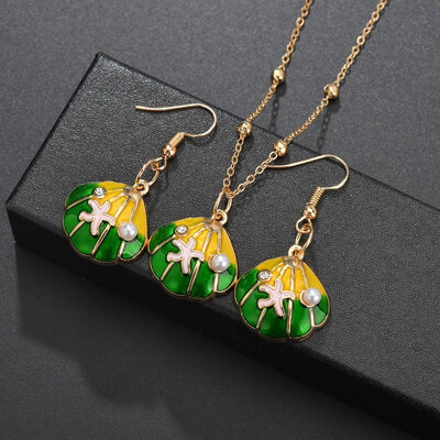 

Necklace Earrings Set Womens Jewelry Alloy Pendant High Imitation Pearl Necklace Fashion Pop Fine Wedding Party Girl Gift