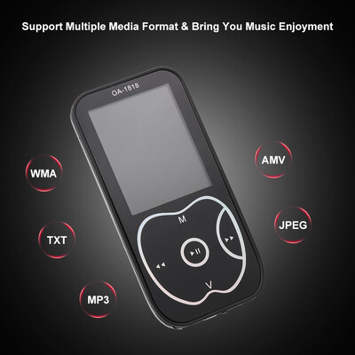 

MP3 MP4 Player 8GB Music Player with Earphone Support E-book Reader Music Video Picture Viewer FM Radio Recorder