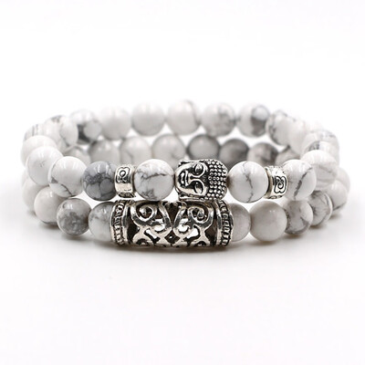 

8 mm Volcanic Stone Beads Bracelet 2 Piece Set Yoga Beads Bracelet Unisex Pair Bracelet Jewellery Hot Gift