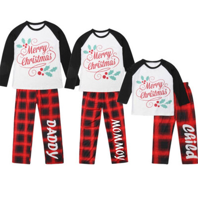 

Family Matching Christmas Pyjamas Set Women Baby Kids Winter Sleepwear Gift