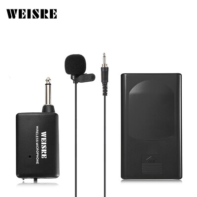 

WEISRE DM - 3308A Collar Microphone with Belt Pack Wireless Transmitter Clip-on Mic