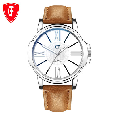 

Gobestart Hot Man Leather Watch Whatever Late Anyway Letter Watches New Pointer glow