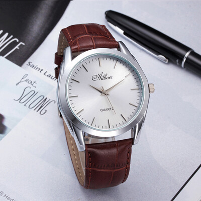 

Ai Boer stainless steel high-grade leather belt watch AILBOER business watch