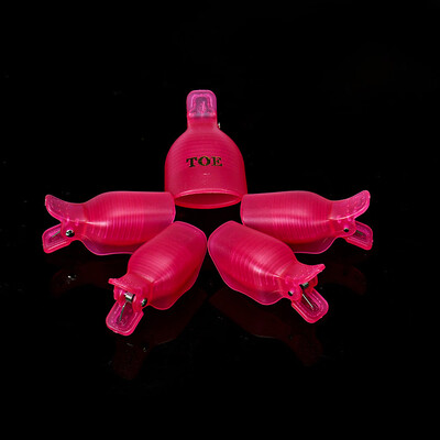 

Toponeto 5Pcs Toenail Soak Off Clip Caps Gel Nail Art Tips Reusable Clamp Remover GN