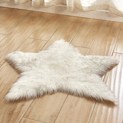 

Star Rug Kids Children Anti-Skid Fluffy Area Home Bedroom Floor Door Fur Carpet Mats Rugs