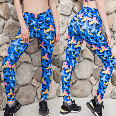 

Tailored Women High Waist Yoga Print Splice Legging Running Sports Pants Trouser