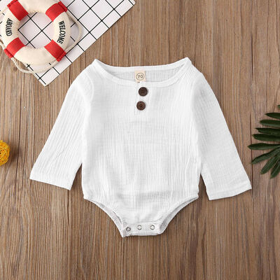 

Newborn Baby Boys Girls Long Jumpsuit Romper Bodysuit Cotton Clothes Outfit Suit